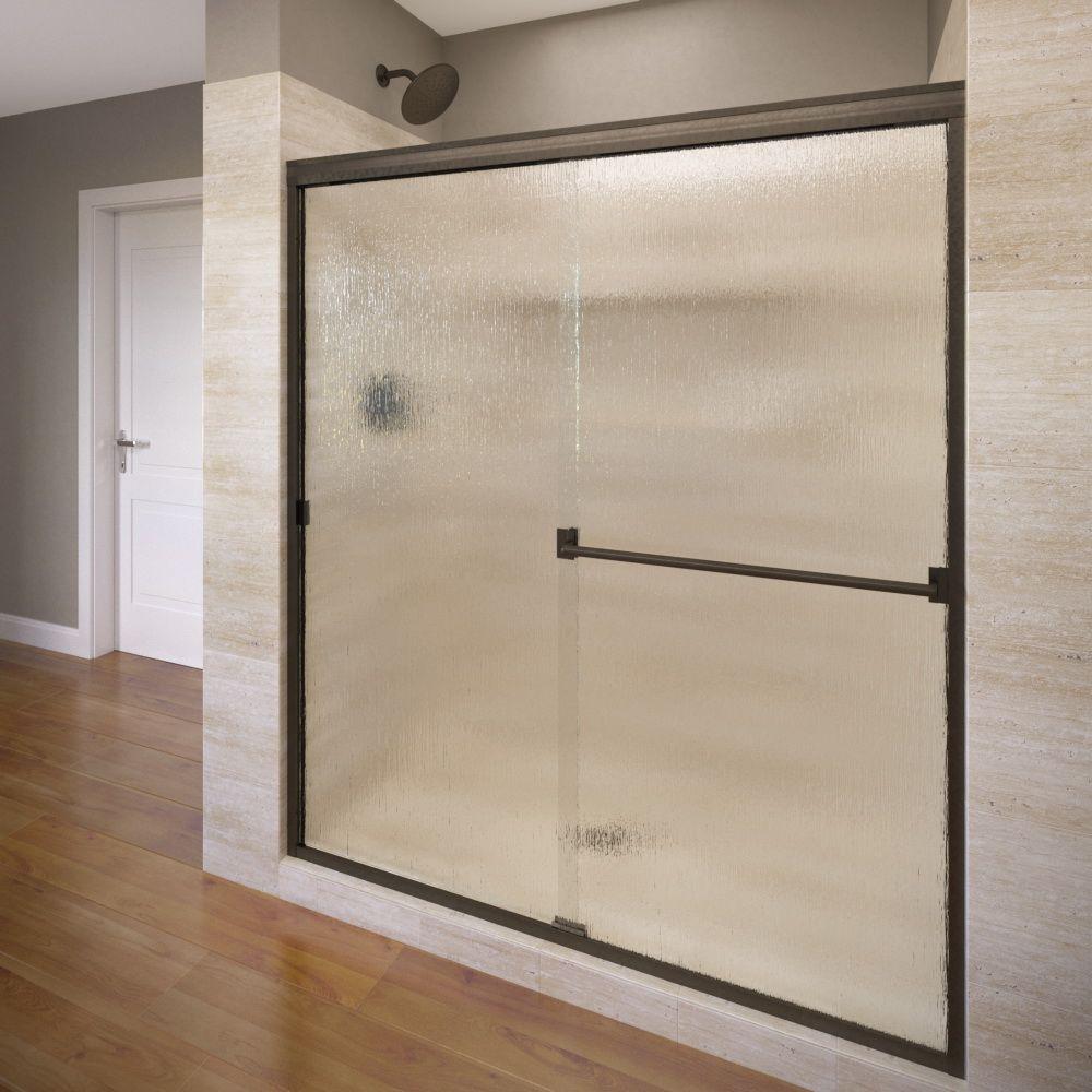 Basco Classic 60 In X 70 In Semi Frameless Sliding Shower Door