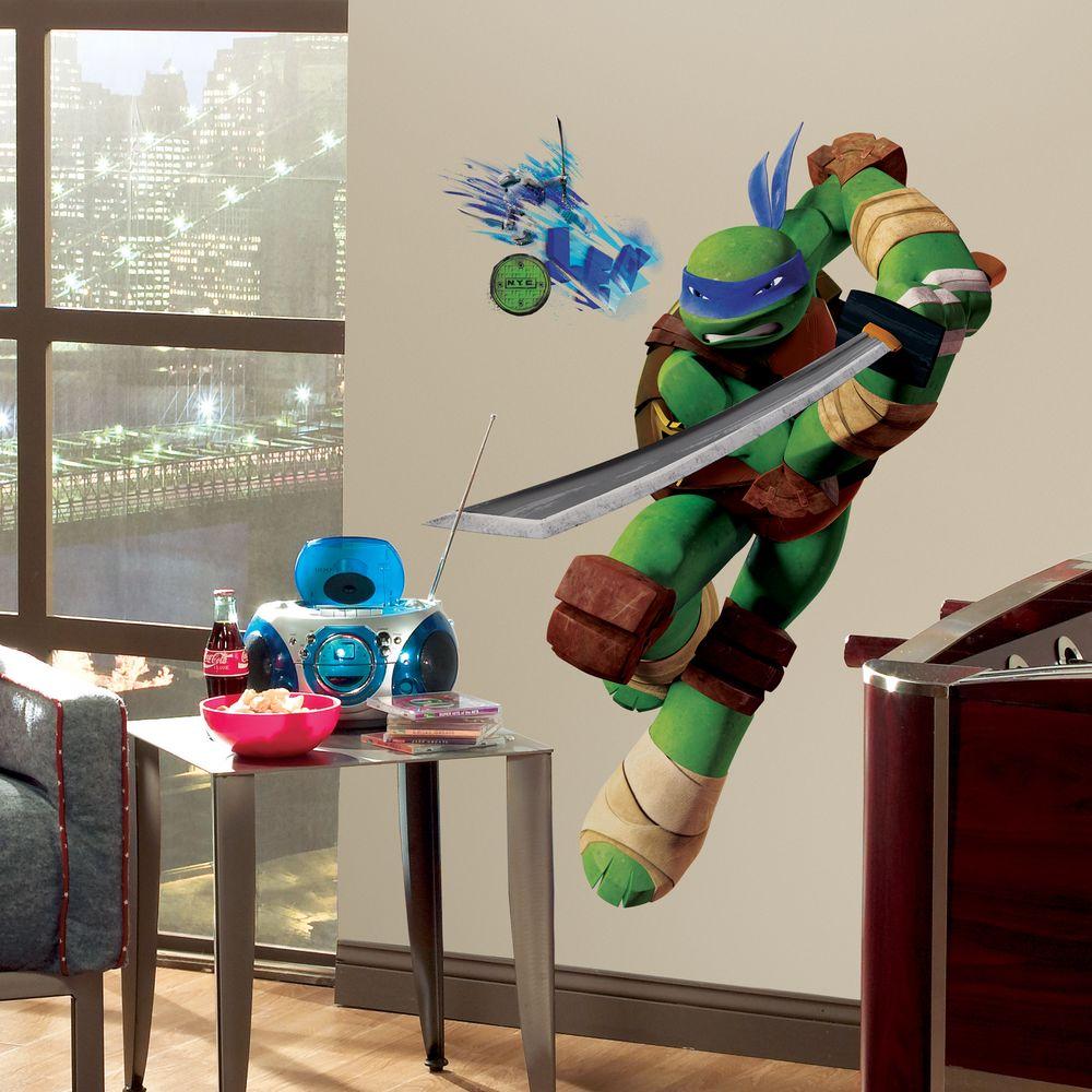 27 5 In X 36 8 Teenage Mutant Ninja Turtles Leo L And Stick Giant Wall Decals