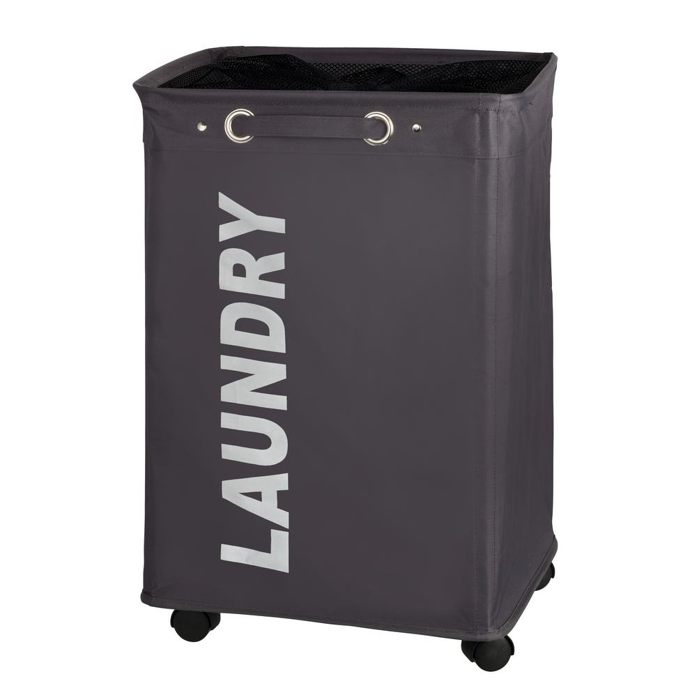 Wenko Quadro Gray Laundry Bin3450112100 The Home Depot