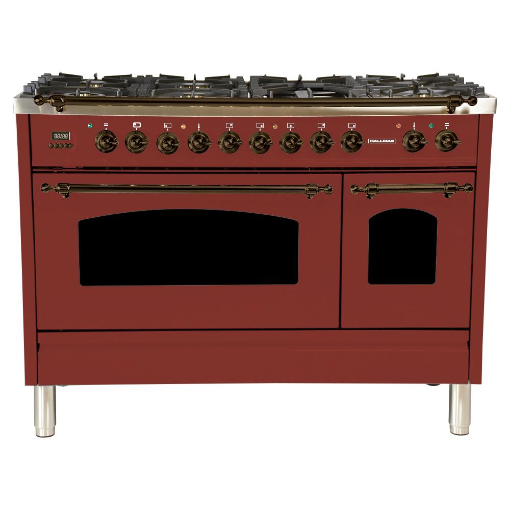 hallman double oven range