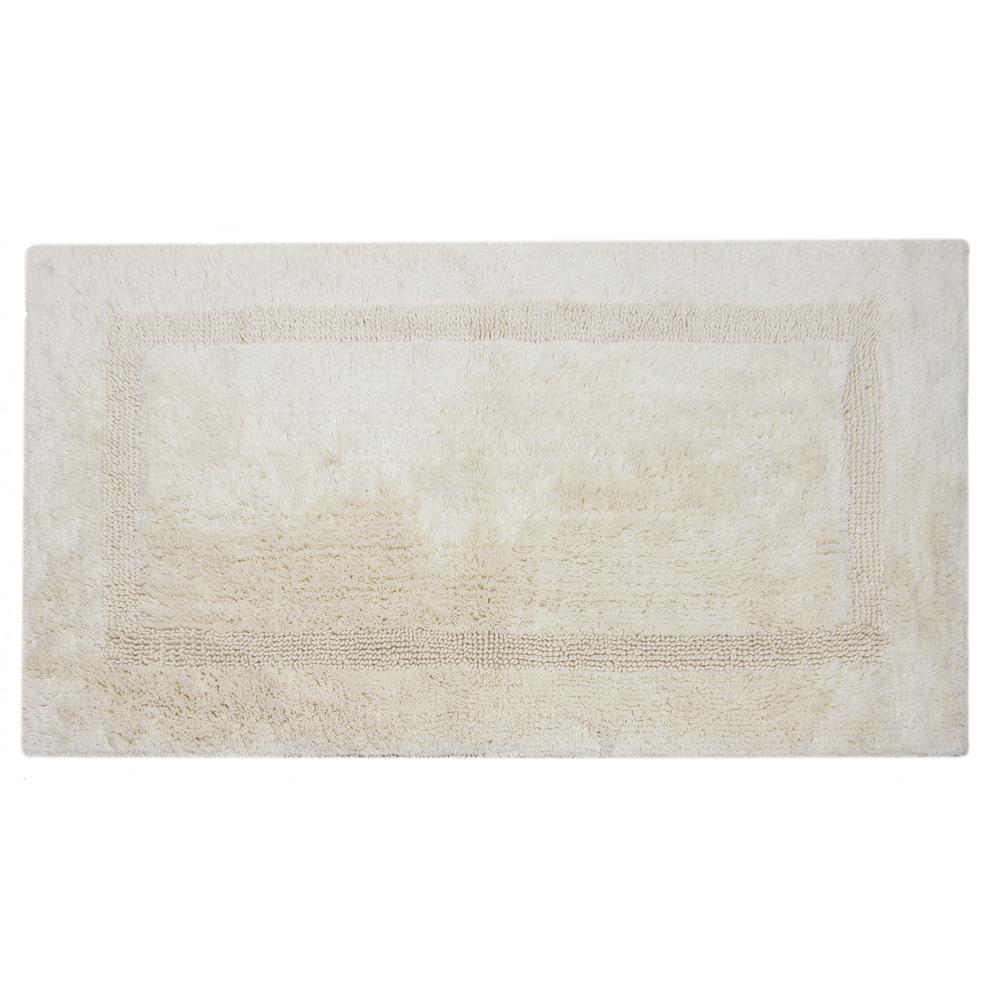 Natural 21 In X 34 In Inset Border Bath Mat 86ibo5402021x34