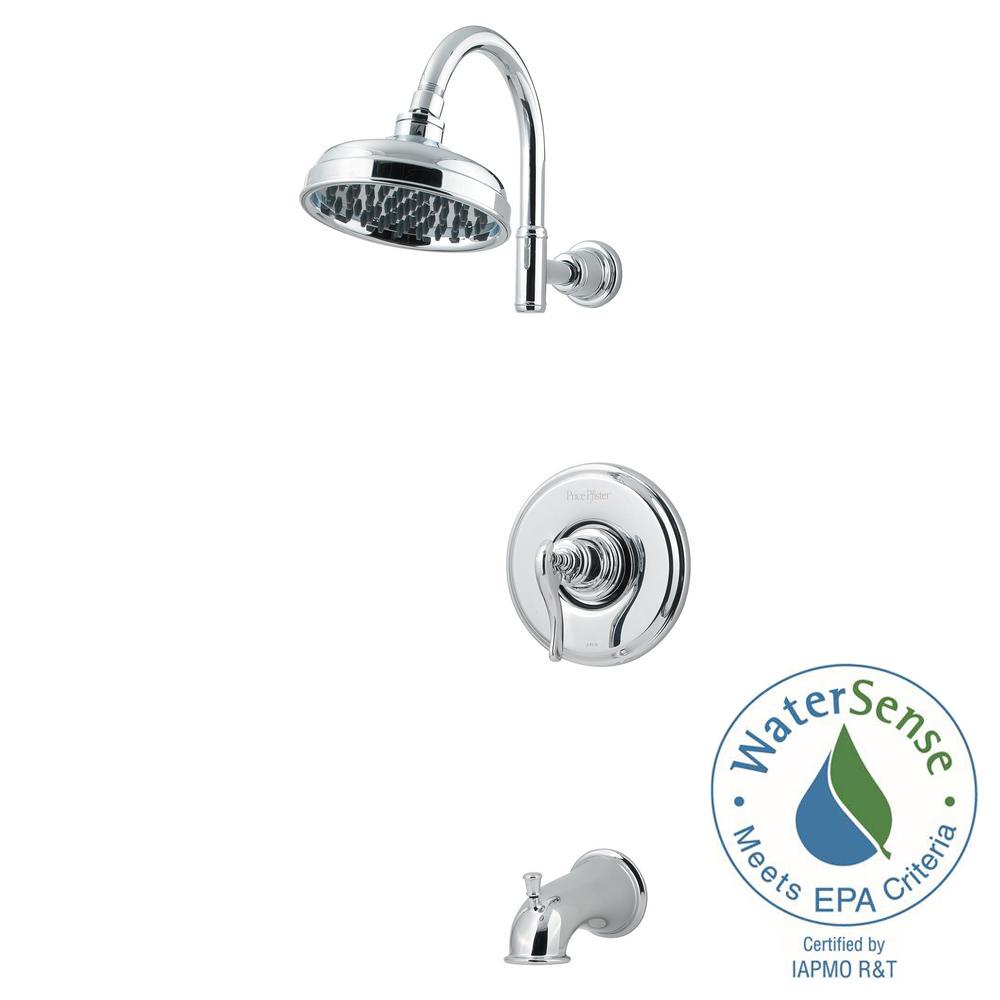 Pfister Ashfield 1 Handle Tub And Shower Faucet Trim Kit In Polished Pfister Ashfield 1 Handle Tub And Shower Faucet Trim Kit In Polished Chrome Valve