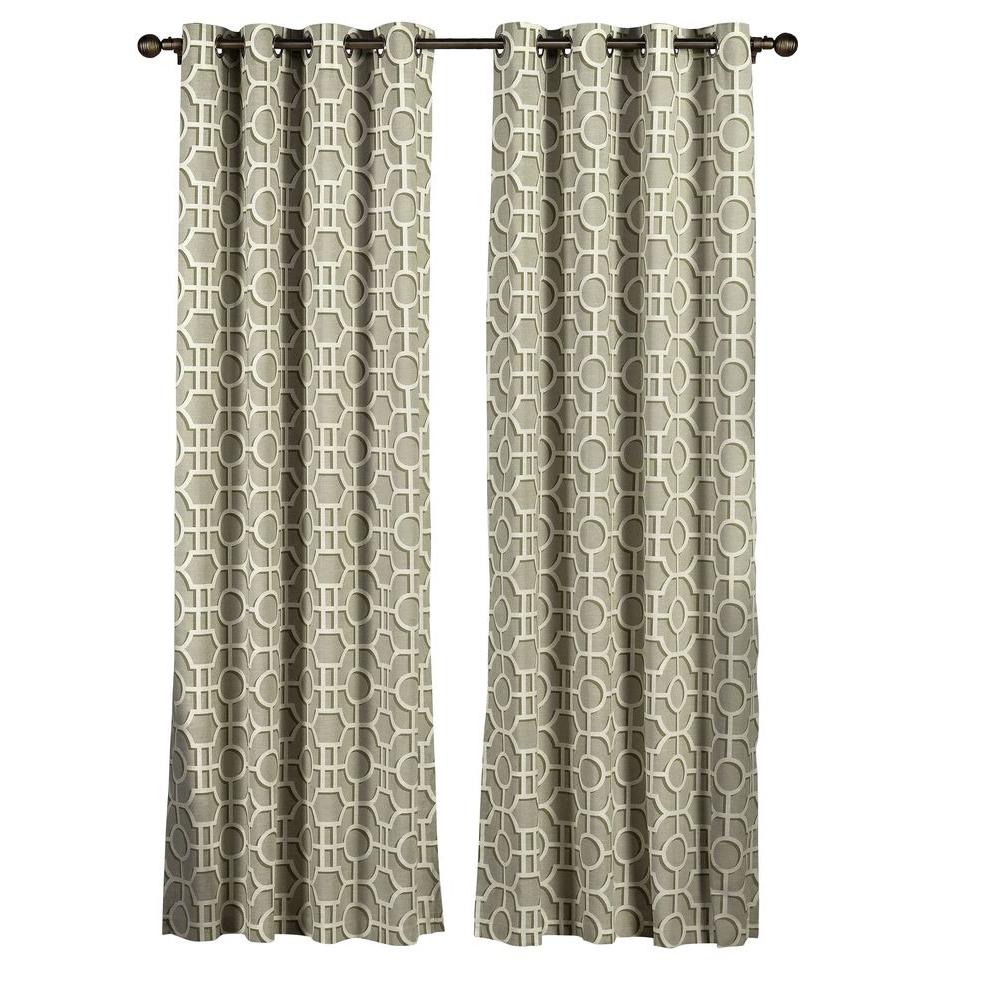 Creative Home Ideas Semi Opaque Lenox 100 Cotton Extra Wide 96 In L Grommet Curtain Panel Pair Taupe Set Of 2 Creative Home Ideas Semi Opaque Lenox 100 Cotton Extra Wide 96 In L