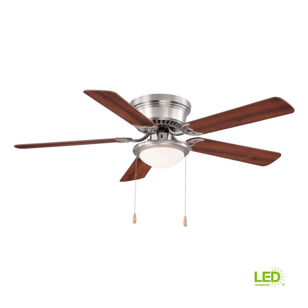 Hugger 52 In. Led Brushed Nickel Ceiling Fan 1002269802 - Used