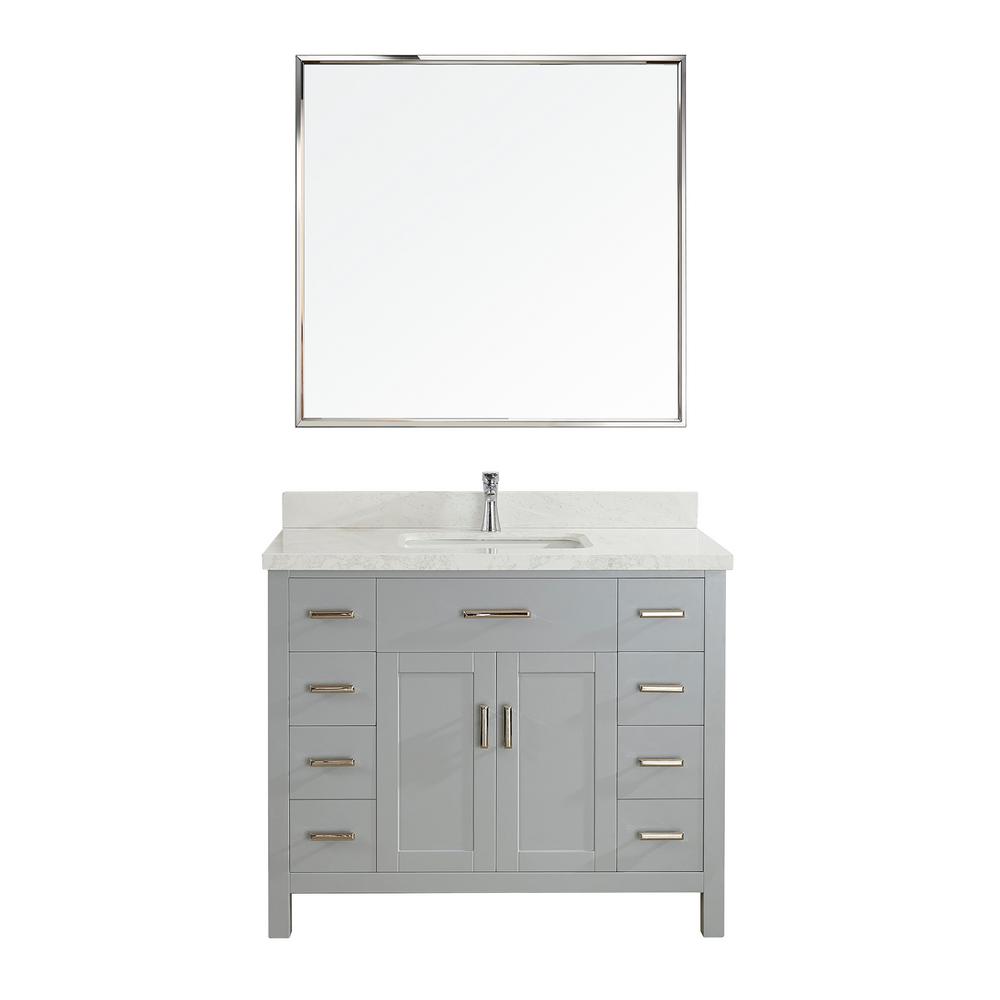 Ronbow Essentials Shaker 36 in. W Vanity in White with Quartz Vanity
