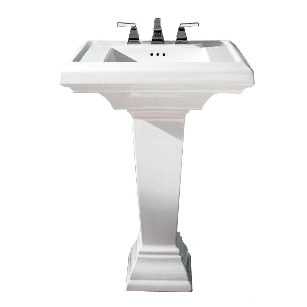 American Standard Town Square Fireclay Pedestal Combo Bathroom Sink in White0790.400.020 The