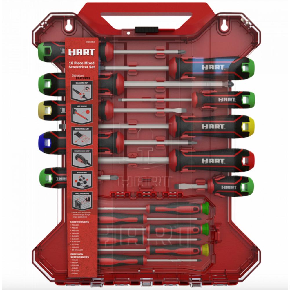 HART Mixed Screwdriver Set (16-Piece)