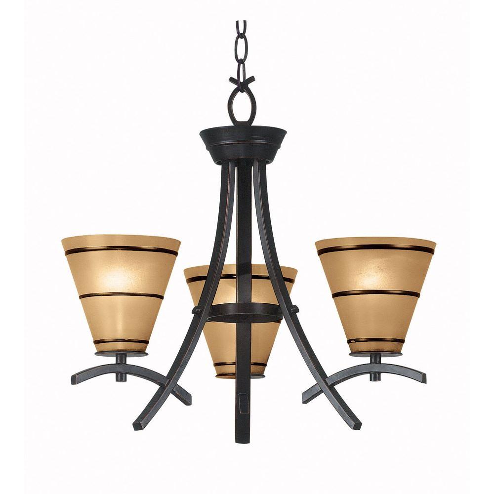 Kenroy Home Wright 3Light OilRubbed Bronze Chandelier90083ORB The