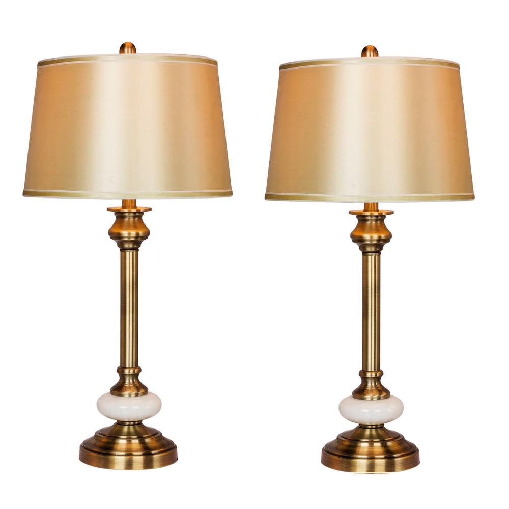 antique brass bedside lamps