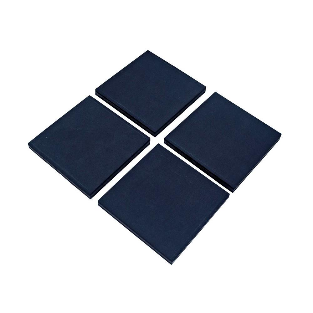 KE Shake Away 4 in. x 4 in. x 3/4 in. Black Vibration Control Utility Pads with Slip Guard (4