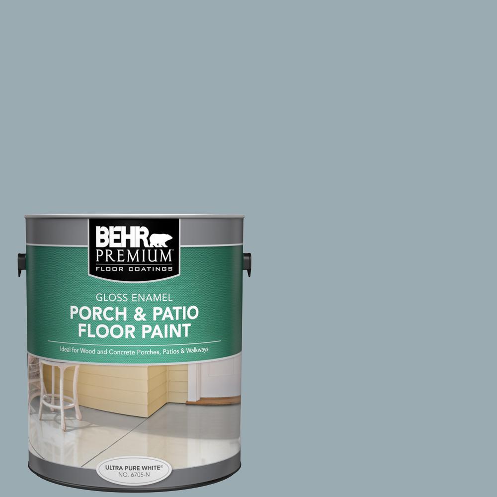 Behr Premium 1 Gal Pfc 52 Polar Drift Gloss Enamel Interior Exterior Porch And Patio Floor Paint