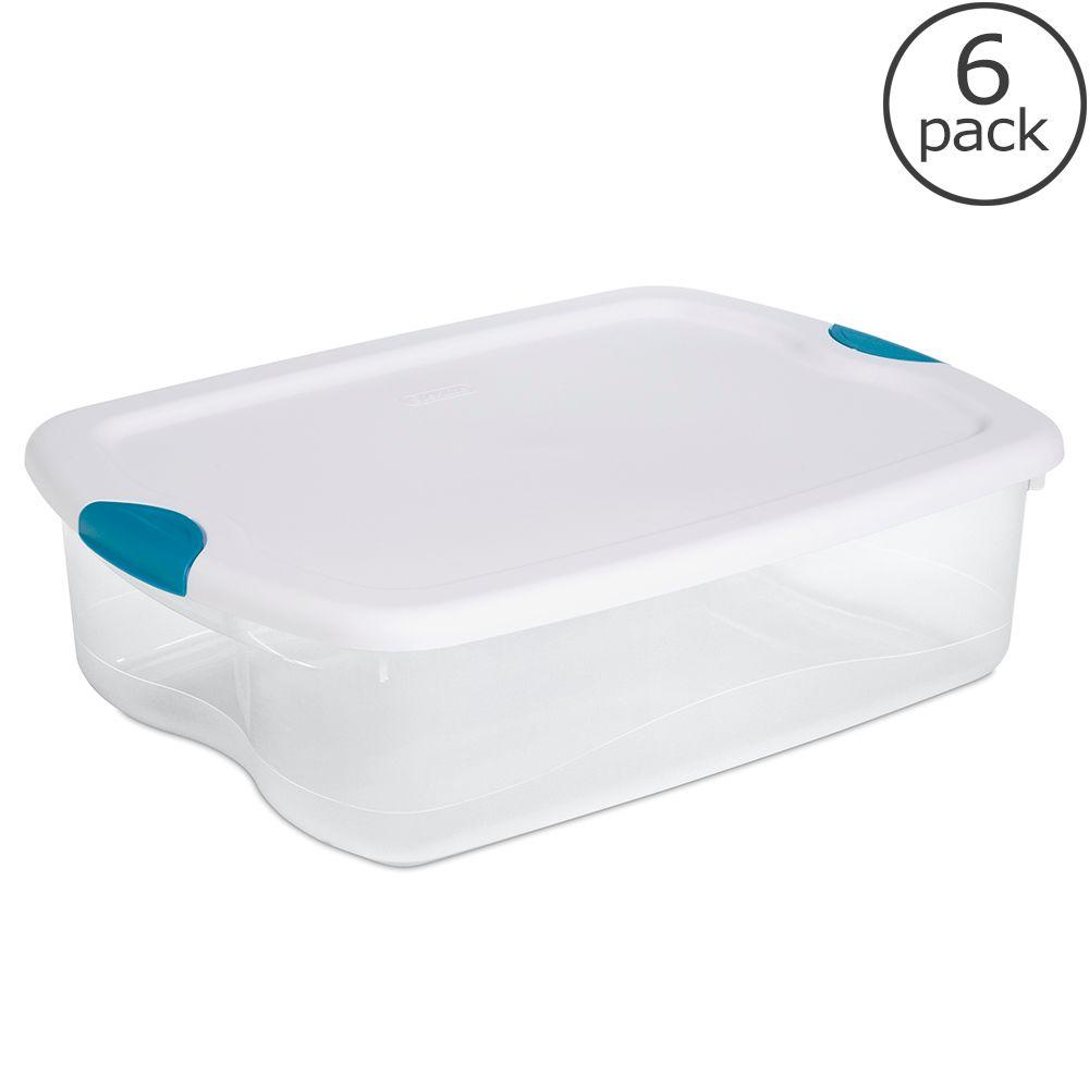 Sterilite 35 Qt. Latch Storage Tote (Case of 6)18868006 The Home Depot