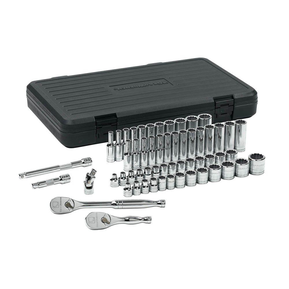 GearWrench 3/8 in. Drive 12Point Socket Set (57Piece)80551 The Home Depot