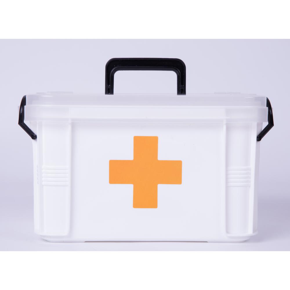 1 Pack Blue Ponpong Ponpong Small First Aid Storage Box Empty Latch Storage Bin Container