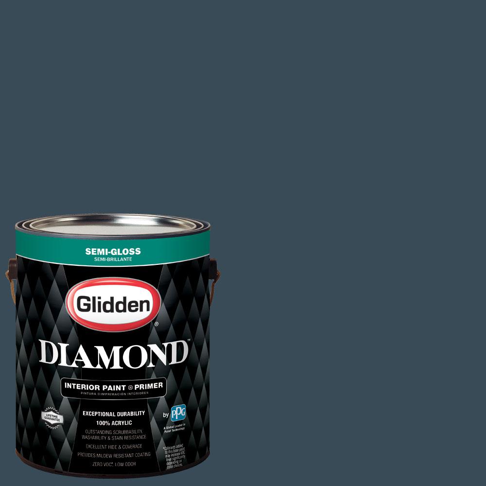 Glidden Diamond 1 gal. #NFL-015A Chicago Bears Blue Semi-Gloss ...