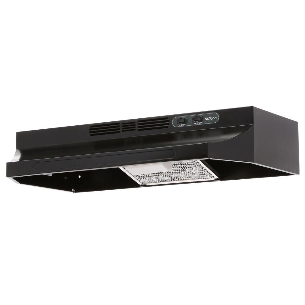 RL6200 Series 30 in. Ductless Under Cabinet Range Hood with Light in Black