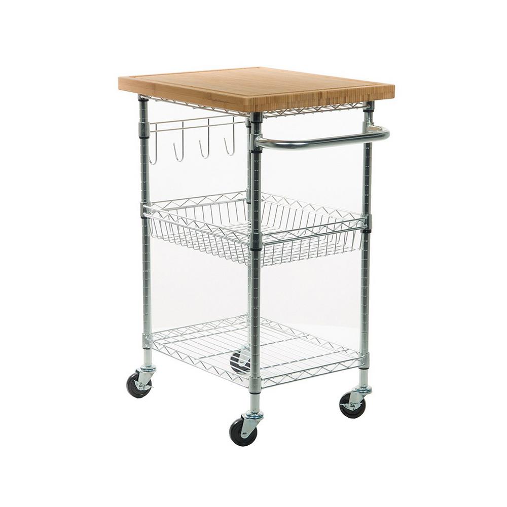 chrome storage cart