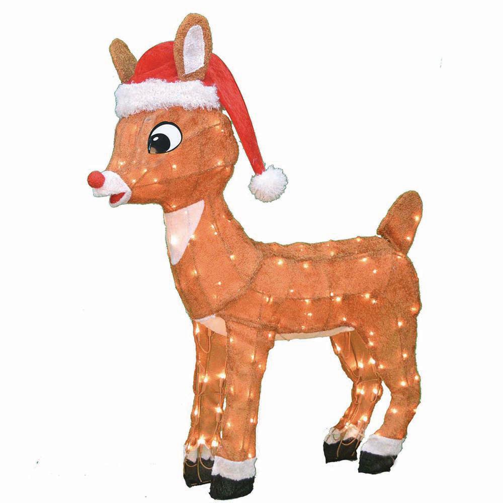 Rudolph the Red Nose Reindeer Christmas Decoration-36 in. Lighted Yard Sculpture  eBay