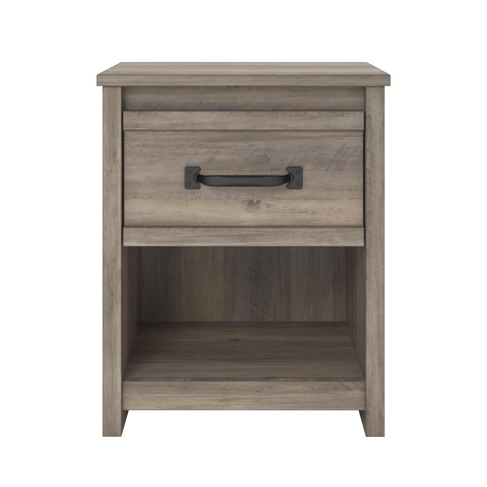 Ameriwood Amherst Gray Oak NightstandHD84691 The Home Depot