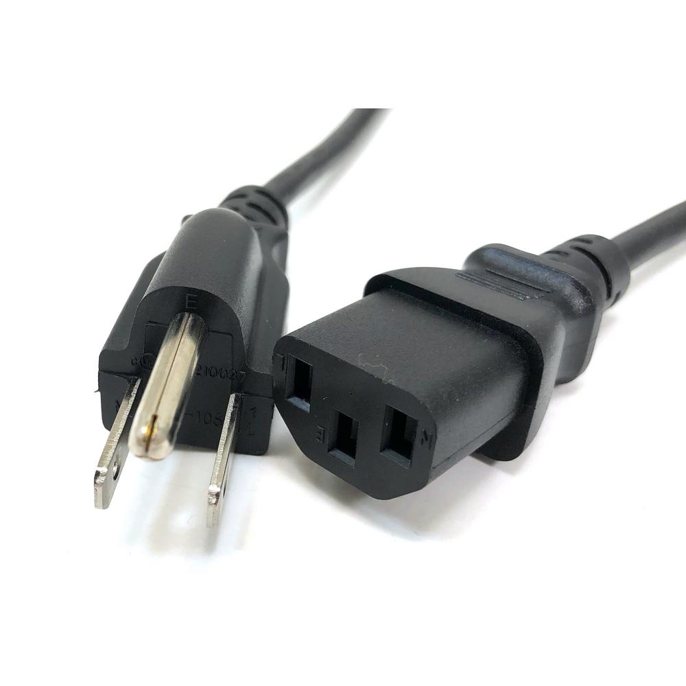 15 Feet 3 Prong Standard Universal AC Power Cord For PC TV and Most Appliances