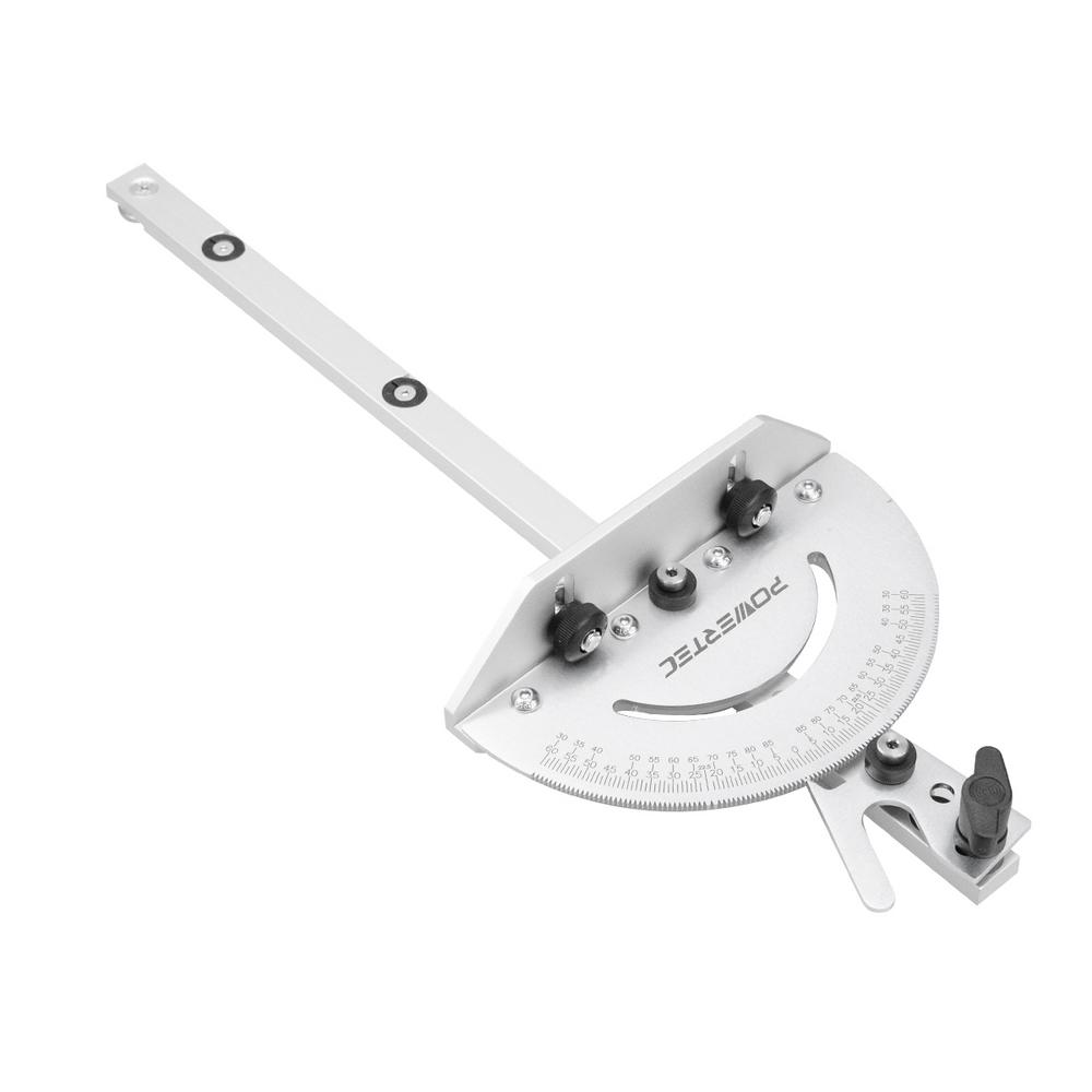 POWERTEC Aluminum Deluxe Miter Gauge for Table Saw, Miter Guide with ...