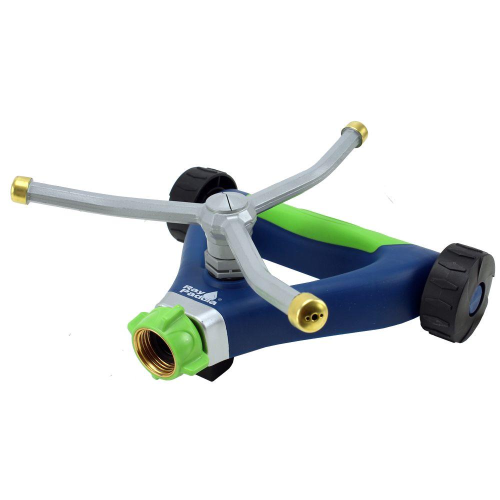 Ray Padula Metal 3 Arm Revolving Spinning Sprinkler on Wheel Base by Ray Padula