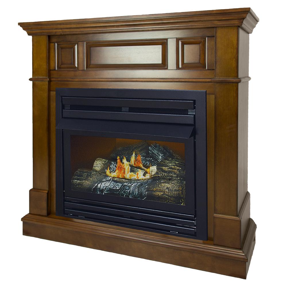 Pleasant Hearth 27 500 Btu 42 In Convertible Ventless Natural Gas