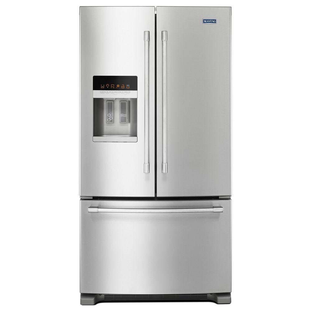 Maytag 25 Cu Ft French Door Refrigerator In Fingerprint Resistant Stainless Steel