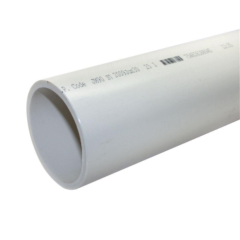 JM Eagle 3 In X 20 Ft PVC Sch 40 DWV Plain End Pipe 1818 The Home 