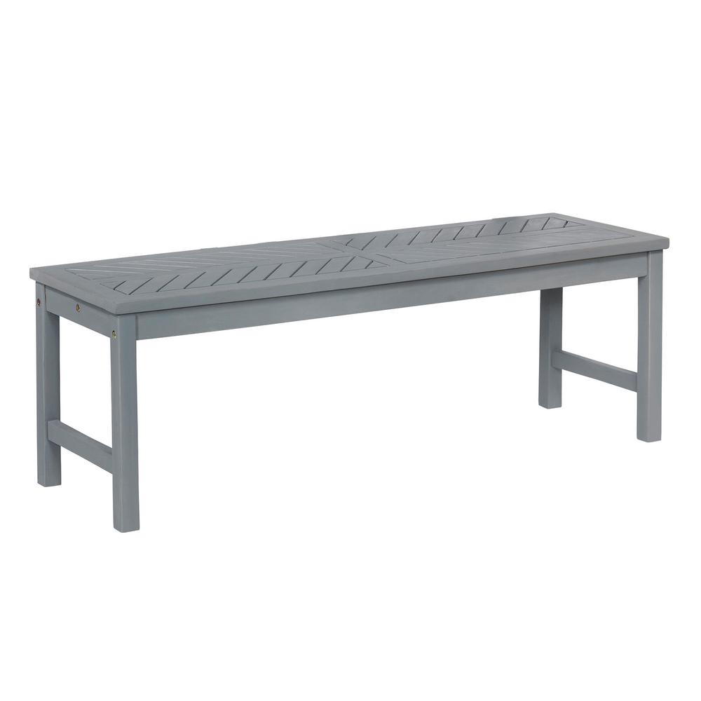 Walker Edison Furniture Company Grey Wash Acacia Wood Modern Outdoor