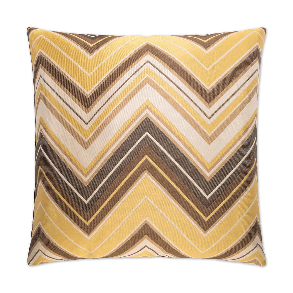 Watermark Yellow Geometric Down 24 In X 24 In Throw Pillow 2575 Y   Throw Pillows 2316 64 600 