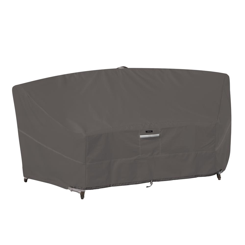 Classic Accessories Ravenna Patio Deep, Outdoor Crescent Curved Sectional Sofa Cover