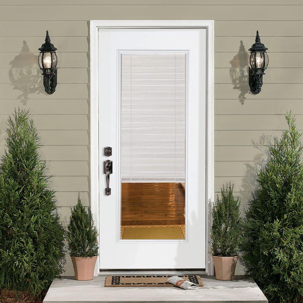 Full Light Entry Door With Mini Blinds Tescar Innovations2019 Org