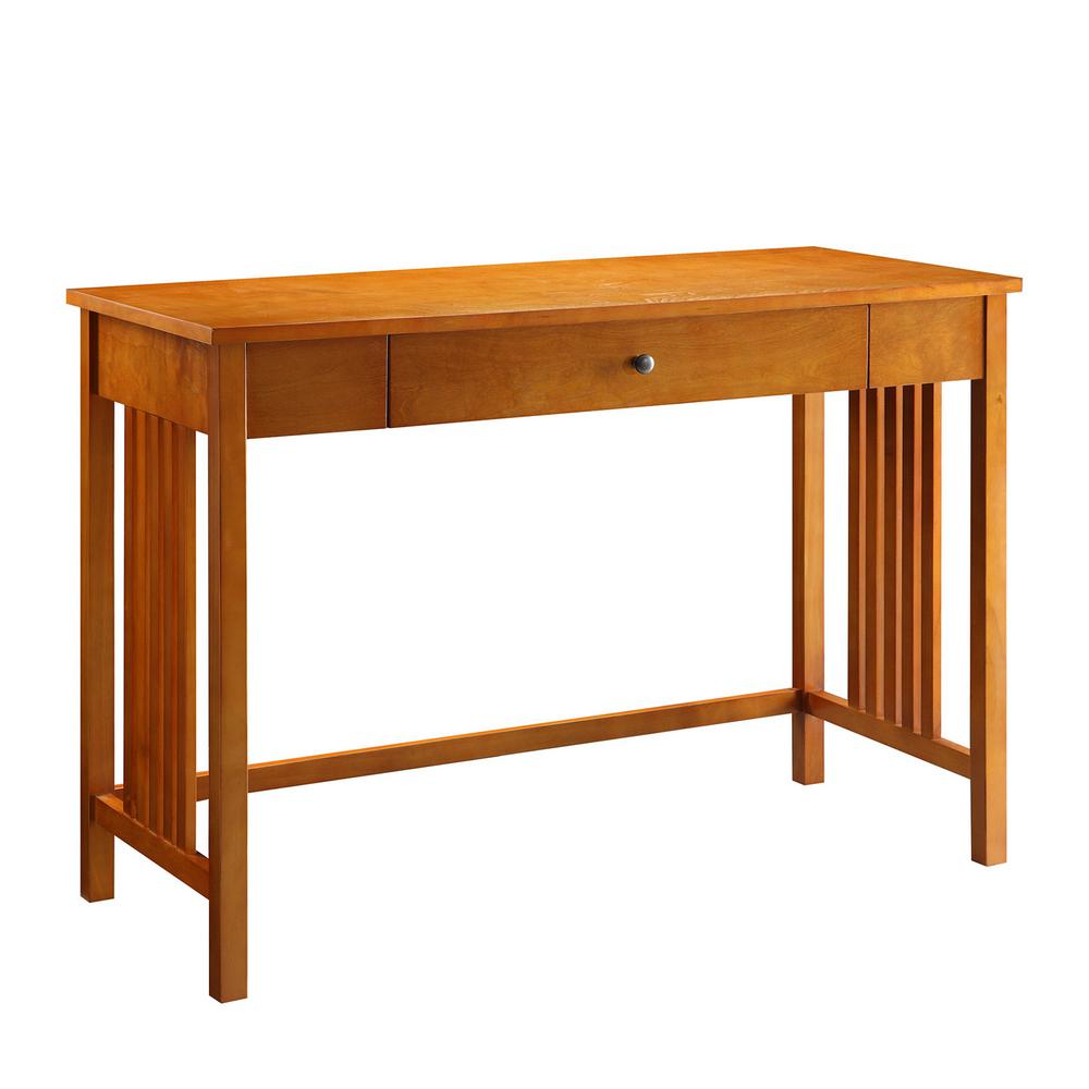 Usl Mission Oak Computer Desk Sk19211e Mo The Home Depot