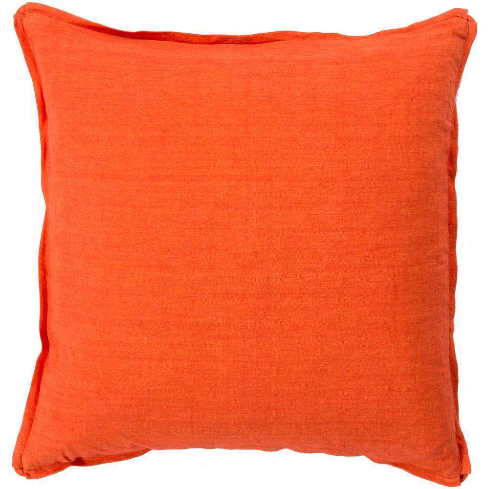 Artistic Weavers Zevgari Bright Orange Solid Polyester 18 In X 18