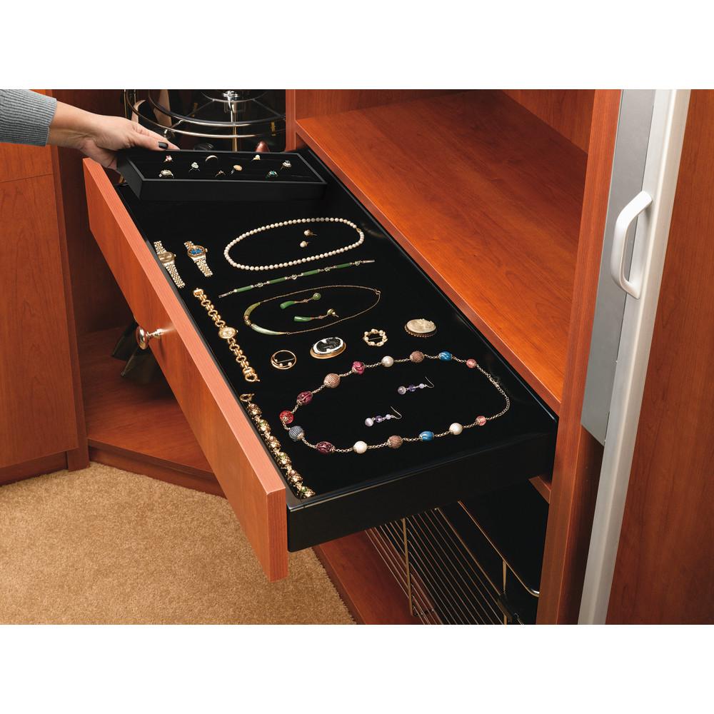 Rev A Shelf 18 In Black Small Undermount Jewelry Drawer Cvjd