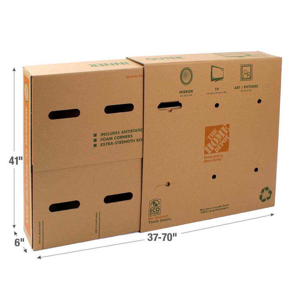 The Home Depot Heavy-Duty Large Adjustable TV and Picture Box ...