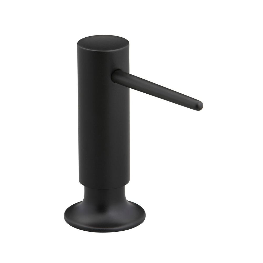 KOHLER Contemporary Design Soap/Lotion Dispenser in Matte Black K1995BL The Home Depot