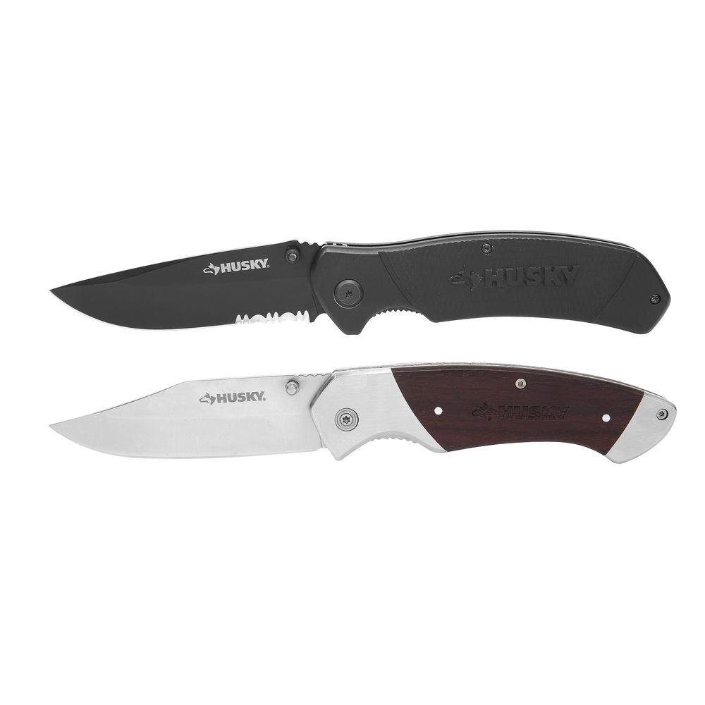 Husky 5 in. Sporting Knife (2Pack)99207 The Home Depot