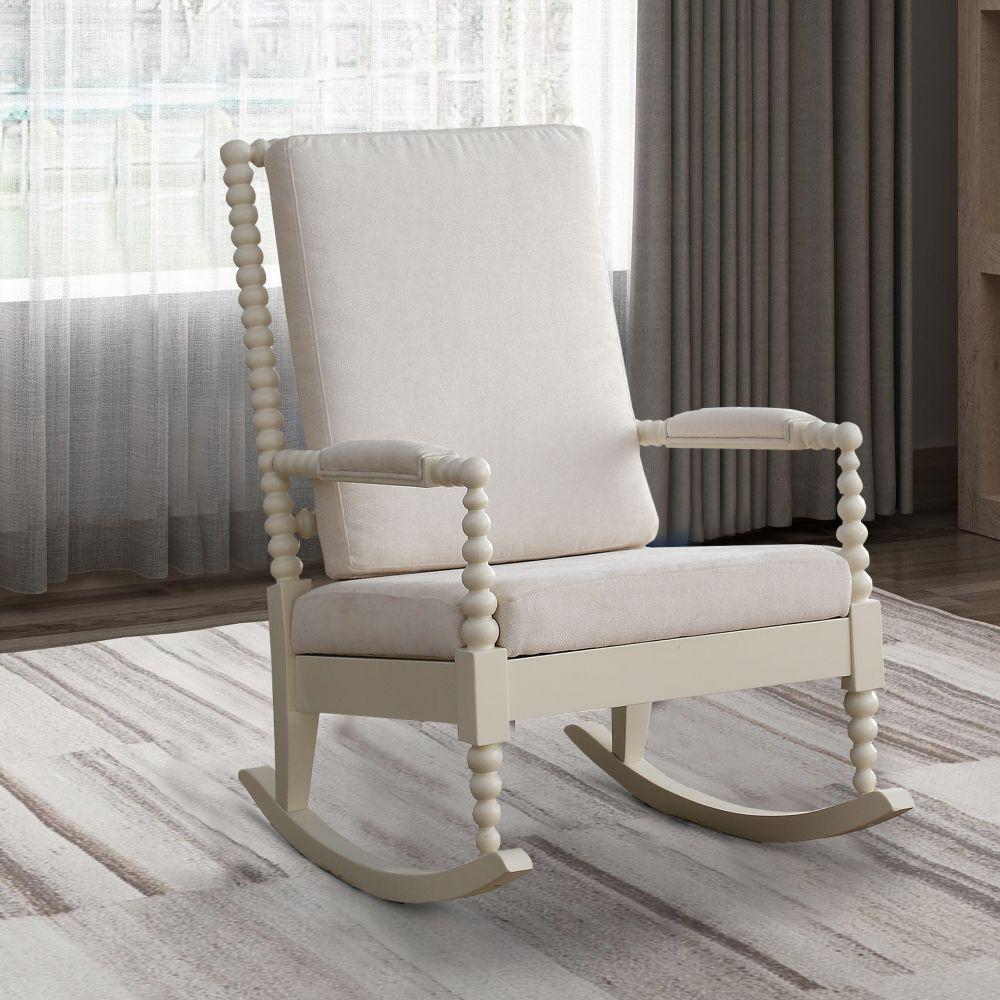 Benjara White Wooden Rocking Outdoor Chair With Fabric - White Rocking Chair Outdoor Home Depot Benjara White Wooden Rocking Outdoor Chair With Fabric - White Rocking Chair Outdoor Home Depot