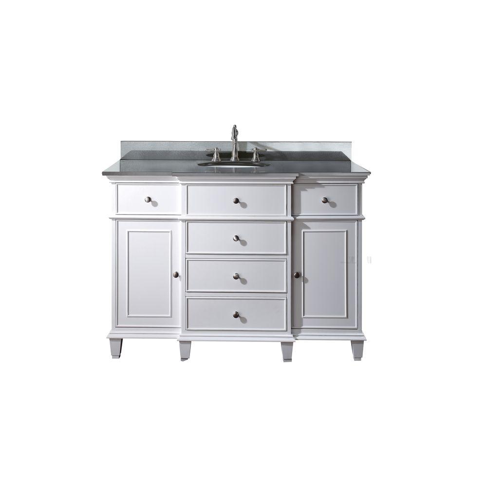 Avanity Windsor 49 In W X 22 D 35 H Vanity White With Avanity Windsor 49 In W X 22 D 35 H
