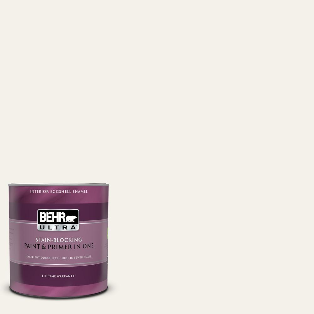 BEHR ULTRA 1 qt. WB200 Popped Corn Eggshell Enamel Interior Paint