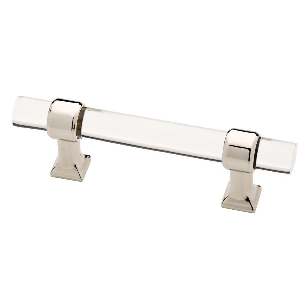 Liberty 3 In 76 Mm Center To Polished Nickel And Clear Acrylic Bar Drawer Pull P33776c Pnc Cp The Home Depot Clear Acrylic Bar Drawer Pull, Home Depot Hardware For Cabinets And Drawers