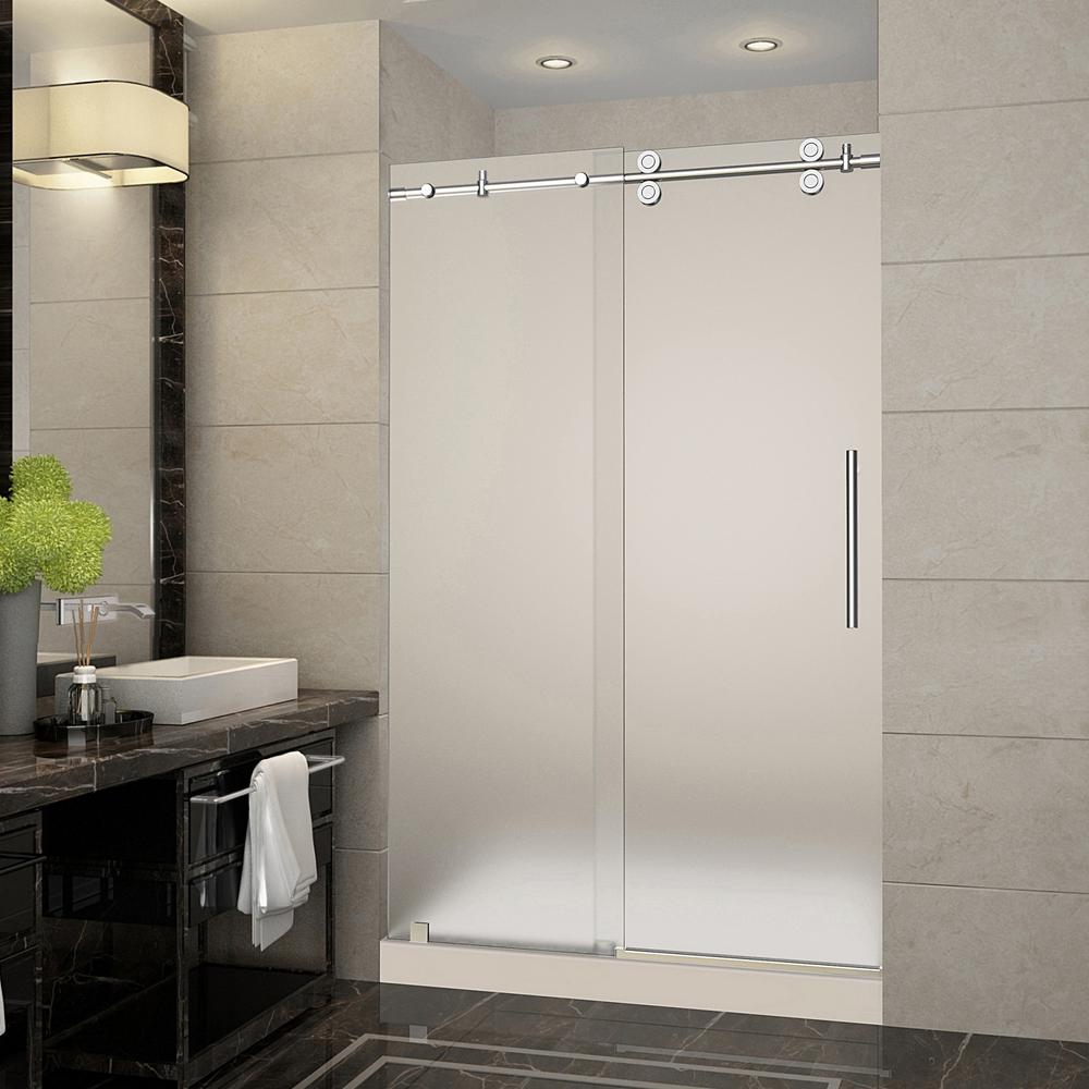Aston Langham 48 In X 36 In X 77 5 In Completely Frameless Sliding