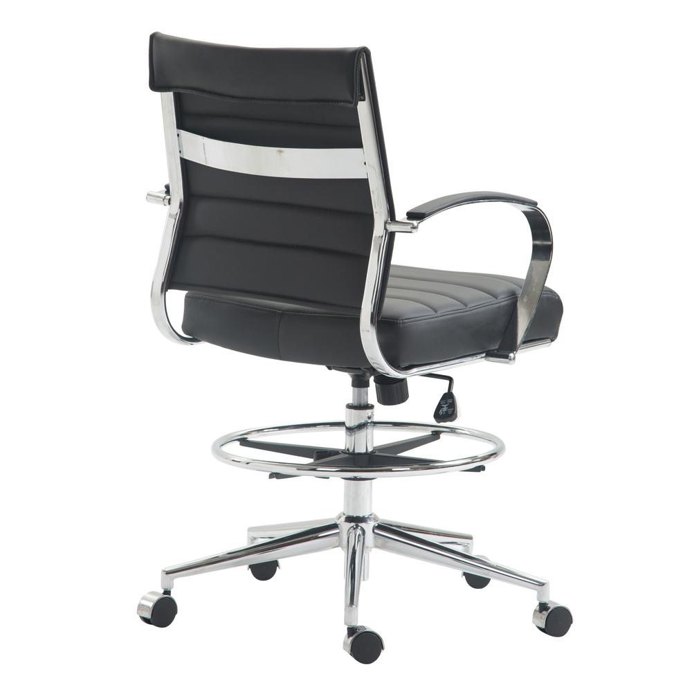 Poly And Bark Black Tremaine Drafting Chair Em 294 Blk The Home Depot