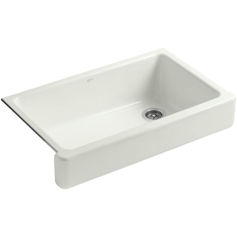 Kohler Whitehaven Undermount Farmhouse Short Apron-Front Cast Iron 36 inch... by KOHLER