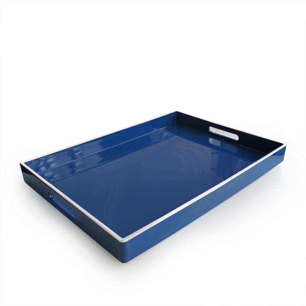 serving tray blue