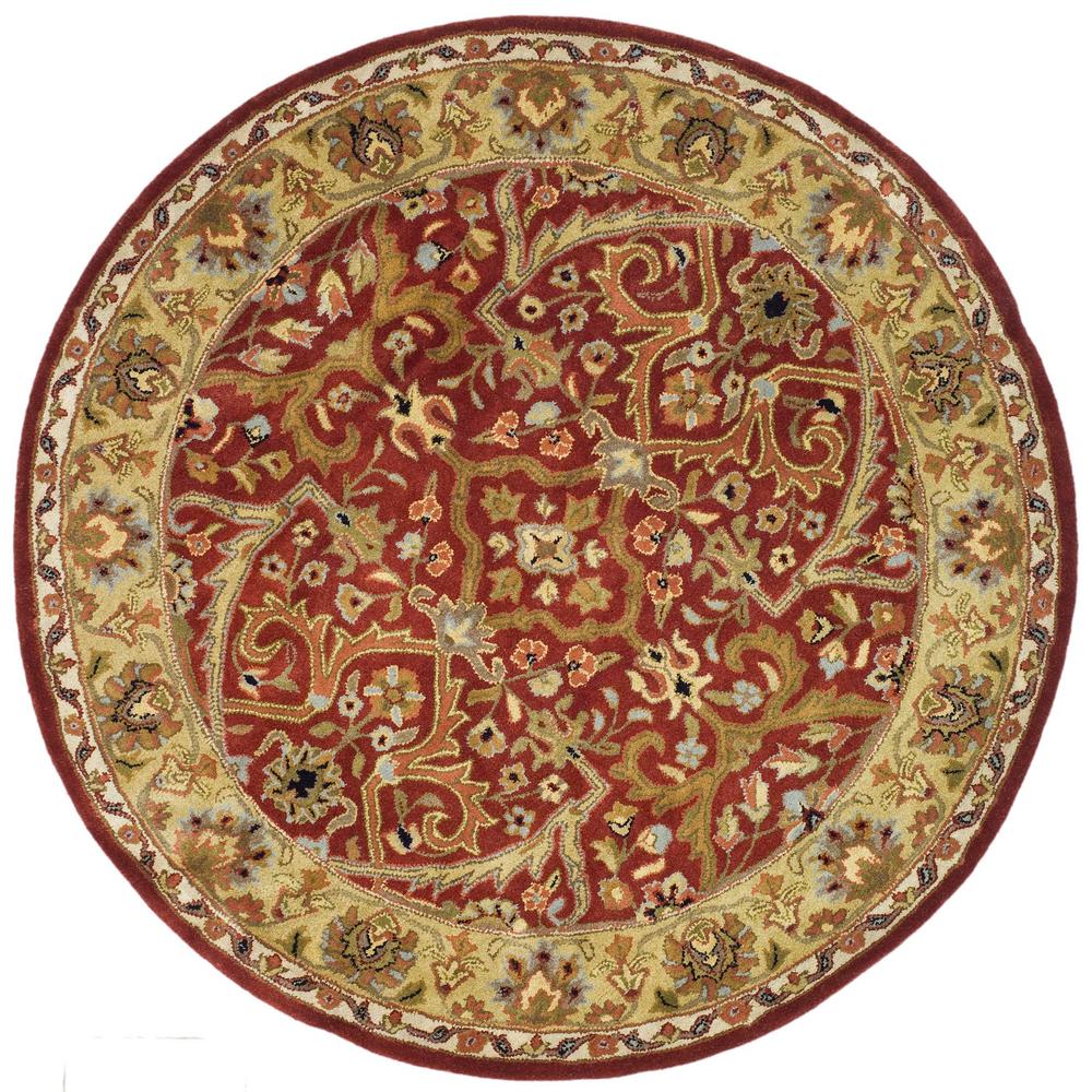 Safavieh Heritage Red Gold 6 Ft X Round Area Rug Hg644b 6r Red Gold 6 Ft X Round Area Rug