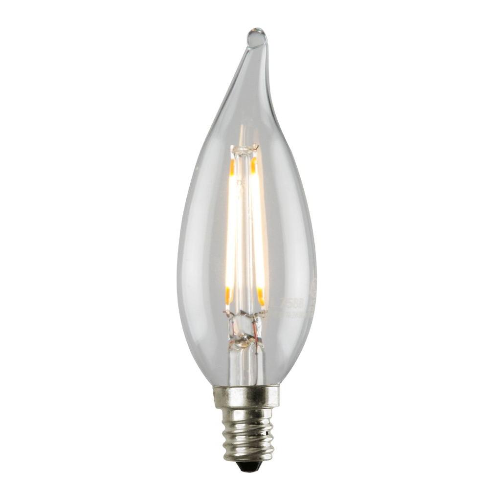 Luminance 2w Equivalent Soft White 2,700k Ca12 Dimmable Led Flame Tip 