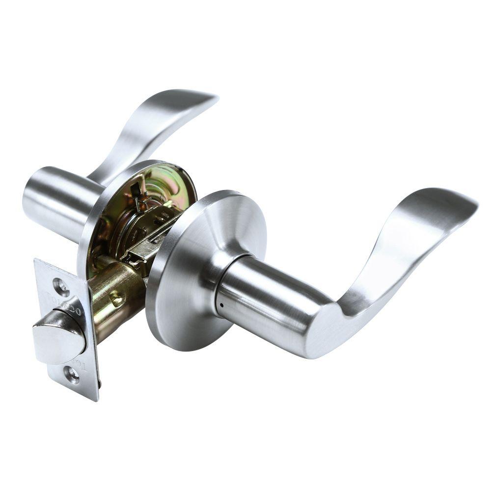 Toledo Fine Locks Jaen Satin Stainless Steel Passage Hall/Closet Door